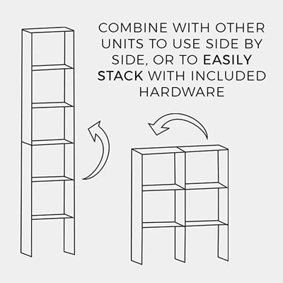 ClosetMaid Home Stackable 2-Cube Organizer Storage 31-Inch, White (Open Box)