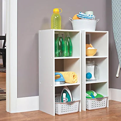 Closetmaid Home Stackable 2-Cube Cubeicals Organizer Storage, White (Used)