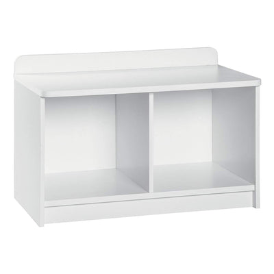 ClosetMaid Cubeical Heavy Duty Small Wood 2-Cube Storage Bench, White (Open Box) - VMInnovations