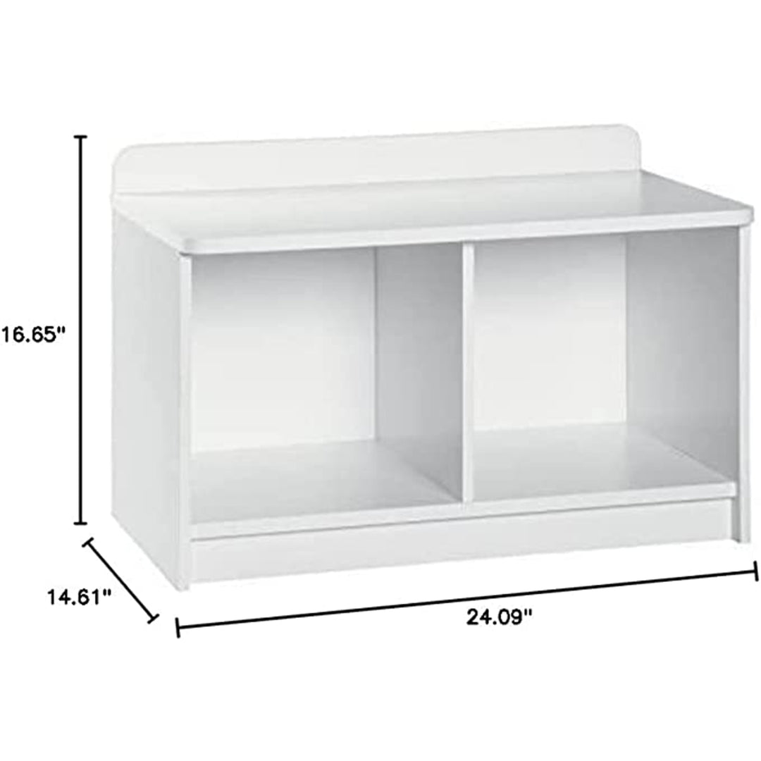 ClosetMaid Cubeical 149400 Heavy Duty Small Wood 2-Cube Storage Bench, White