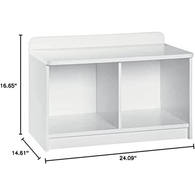 ClosetMaid Cubeical Heavy Duty Small Wood 2-Cube Storage Bench, White (Used) - VMInnovations