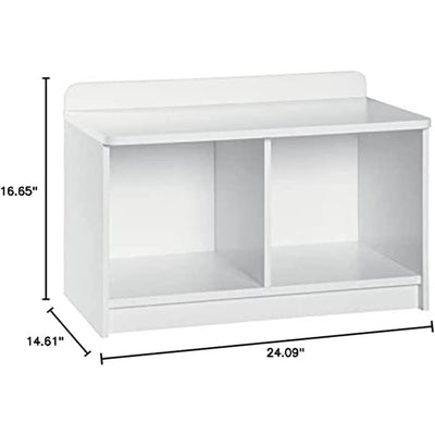 ClosetMaid Cubeical 149400 Heavy Duty Small Wood 2-Cube Storage Bench, White