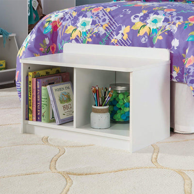 ClosetMaid Cubeical Heavy Duty Small Wood 2-Cube Storage Bench, White (Open Box) - VMInnovations