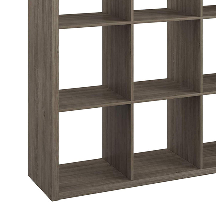 Decorative Bookcase Open Back 9-Cube Storage Organizer, Graphite Gray (Used)