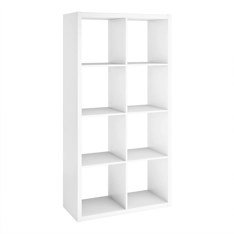 ClosetMaid 4583 Decorative Bookcase Open Back 8-Cube Storage Organizer, White