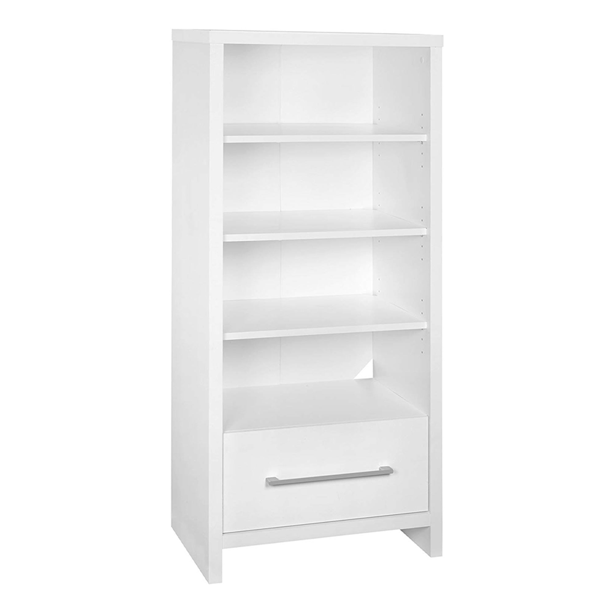 ClosetMaid Decorative Media Storage Tower Bookcase with Drawer, White (Used) - VMInnovations