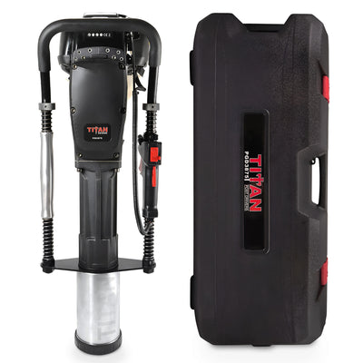 Titan PGD3875 4 Inch Barrel 1.3 HP Gas Powered Fence Post Driver Pole Pounder - VMInnovations