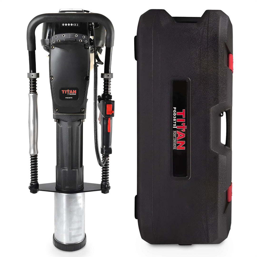 Titan 4 Inch Barrel 1.3 HP Gas Powered Fence Post Driver Pole Pounder (Open Box) - VMInnovations