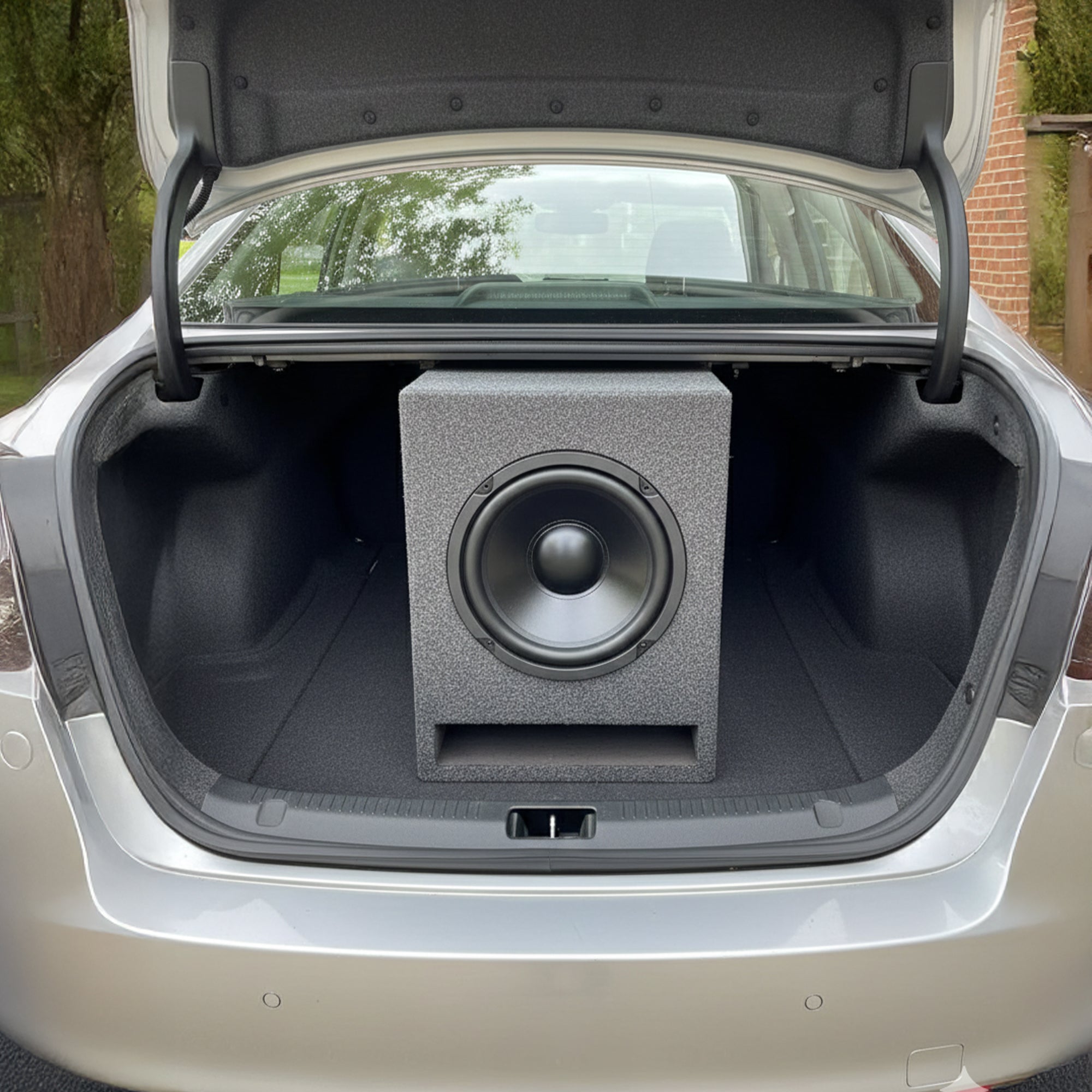 QPower QSBASS10 Single 10 Inch Vented Slot Ported Subwoofer Sub Enclosure Box - VMInnovations