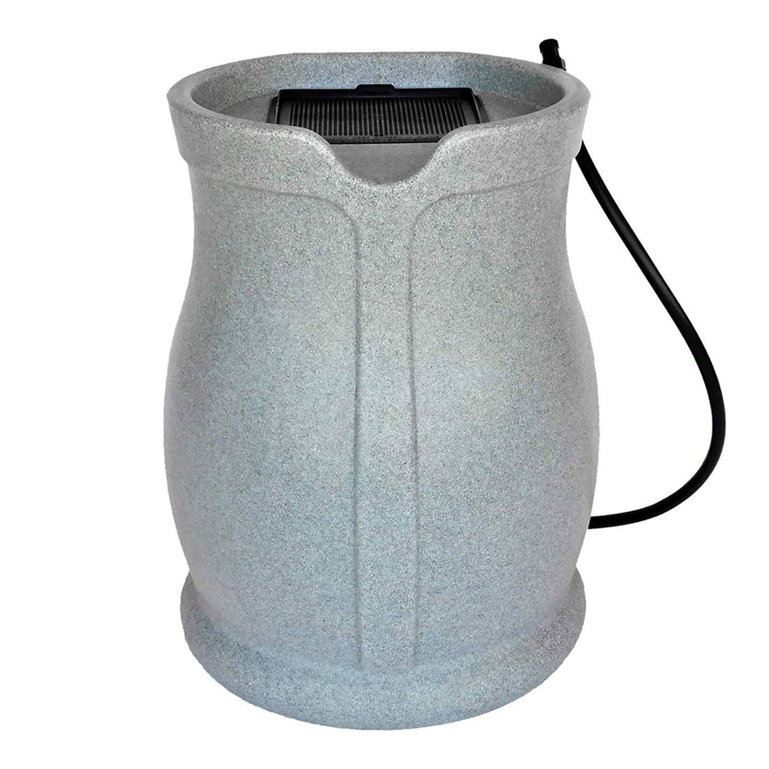 FCMP Outdoor Water Irrigation 45 Gal Catalina Rain Barrel, Granite (For Parts)