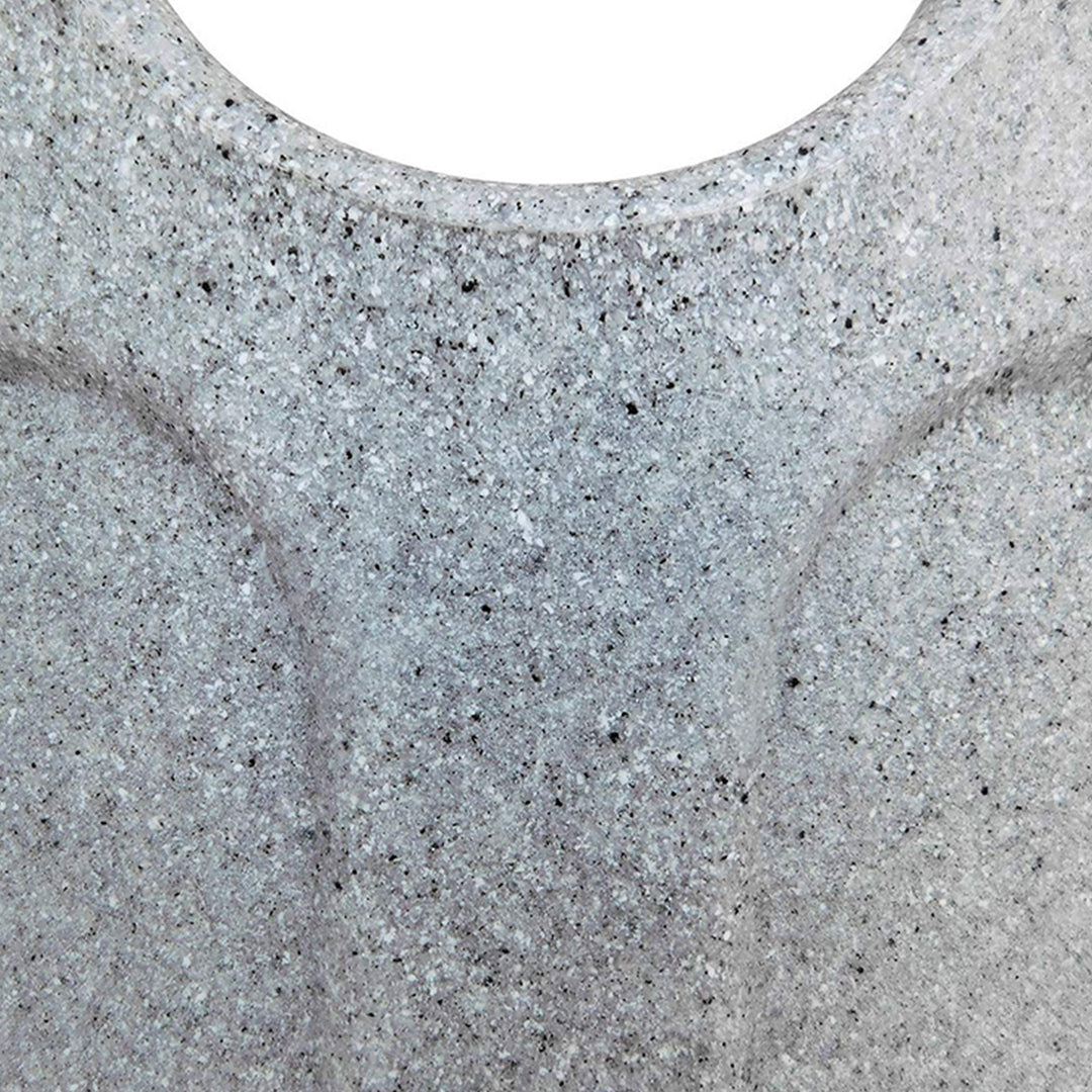 FCMP Outdoor Catalina 45 Gallon Water Outdoor Rain Catcher Barrel, Light Granite