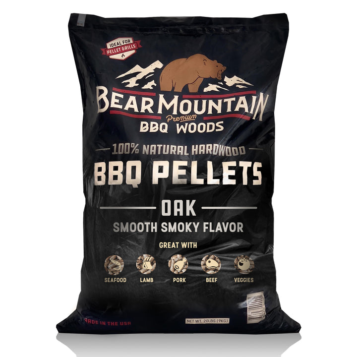 Bear Mountain BBQ Premium All-Natural Hardwood Oak BBQ Smoker Pellets, 20 lbs