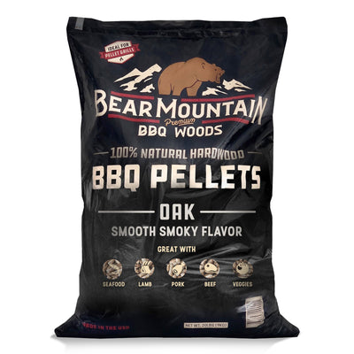 Bear Mountain BBQ All-Natural Hardwood Oak BBQ Smoker Pellets, 20 lbs (Open Box)