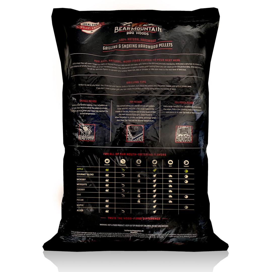 Bear Mountain BBQ Premium All-Natural Hardwood Apple Smoker Pellets, 20 Pounds - VMInnovations