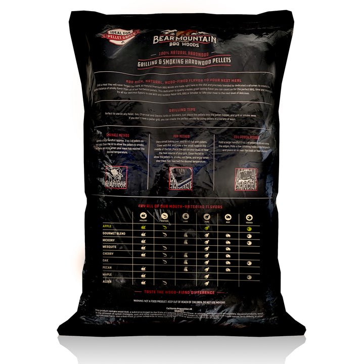 Bear Mountain BBQ Premium All-Natural Hardwood Apple Smoker Pellets, 20 Pounds - VMInnovations