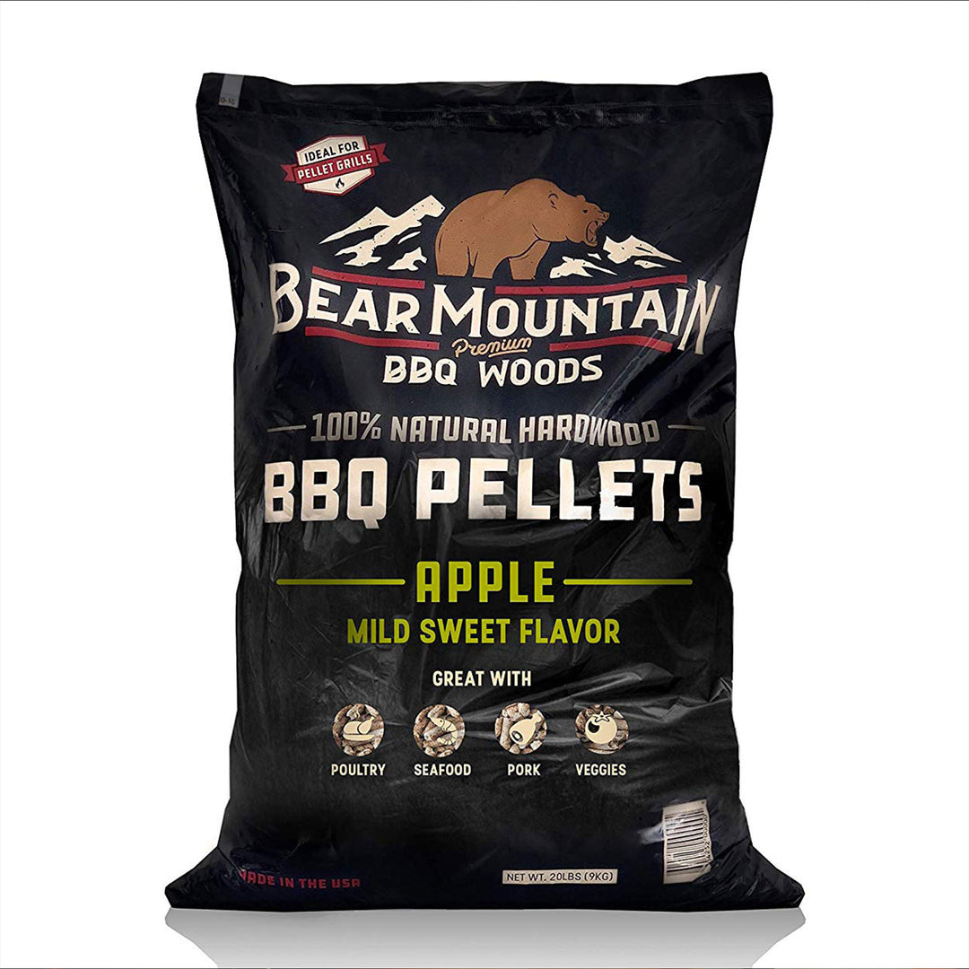 Bear Mountain BBQ Premium All-Natural Hardwood Apple Smoker Pellets, 20 Pounds - VMInnovations