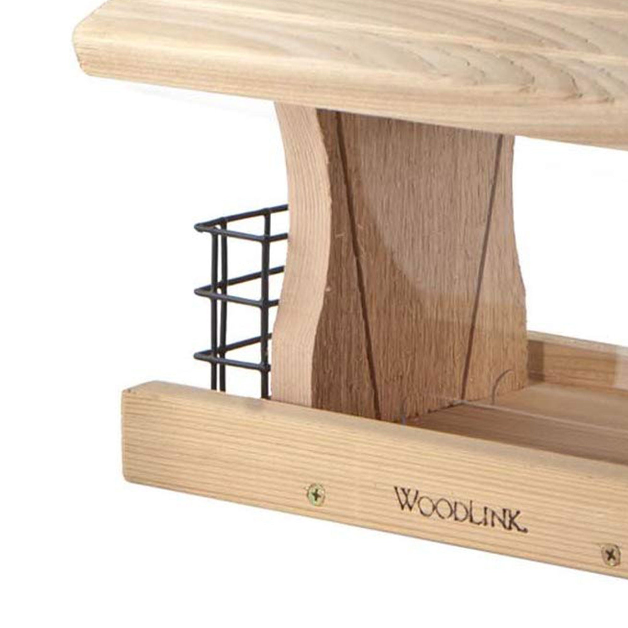 Woodlink Deluxe Cedar Wood Hanging Bird Feeder with Cable and Suet Cages, Brown - VMInnovations