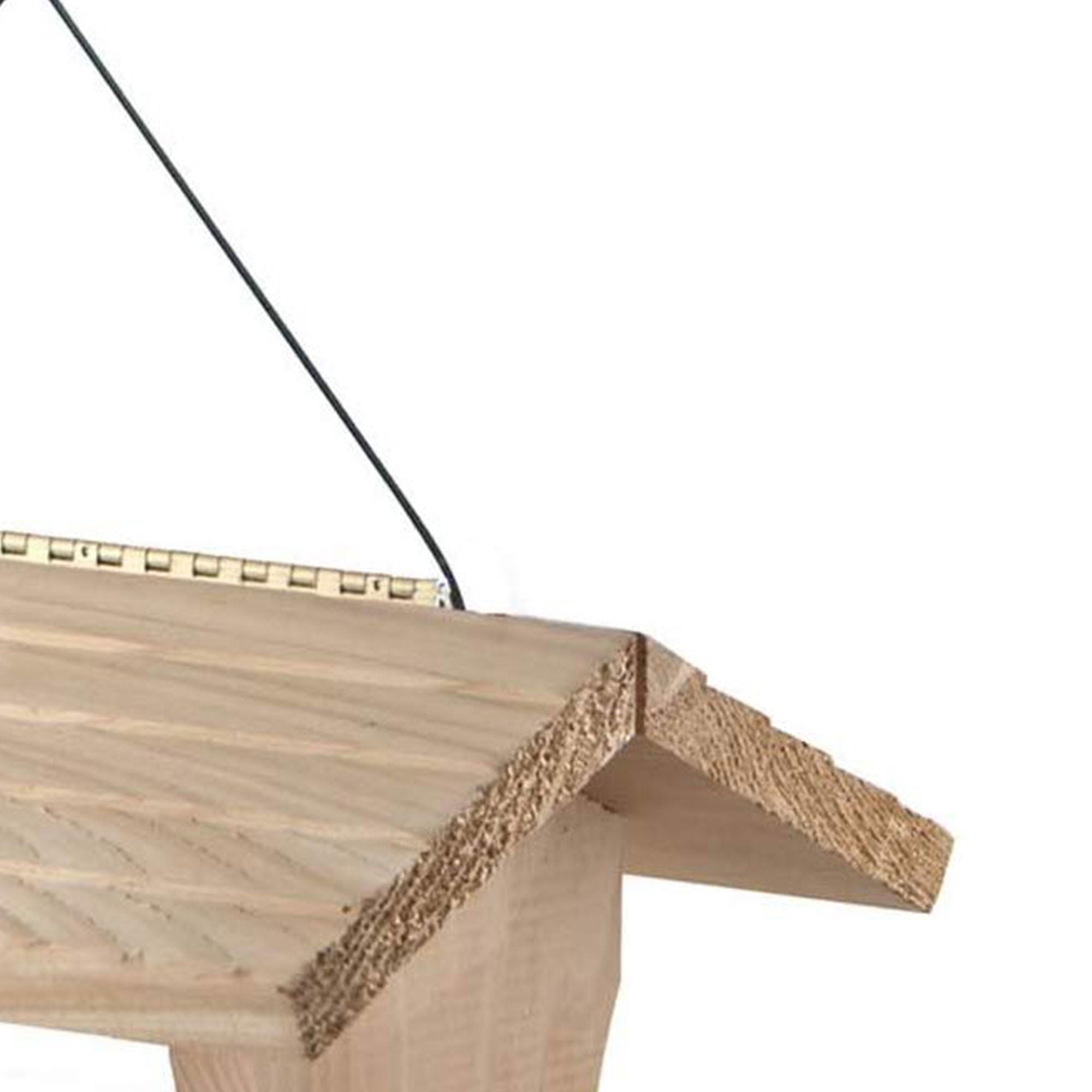 Woodlink Deluxe Cedar Wood Hanging Bird Feeder with Cable and Suet Cages, Brown - VMInnovations