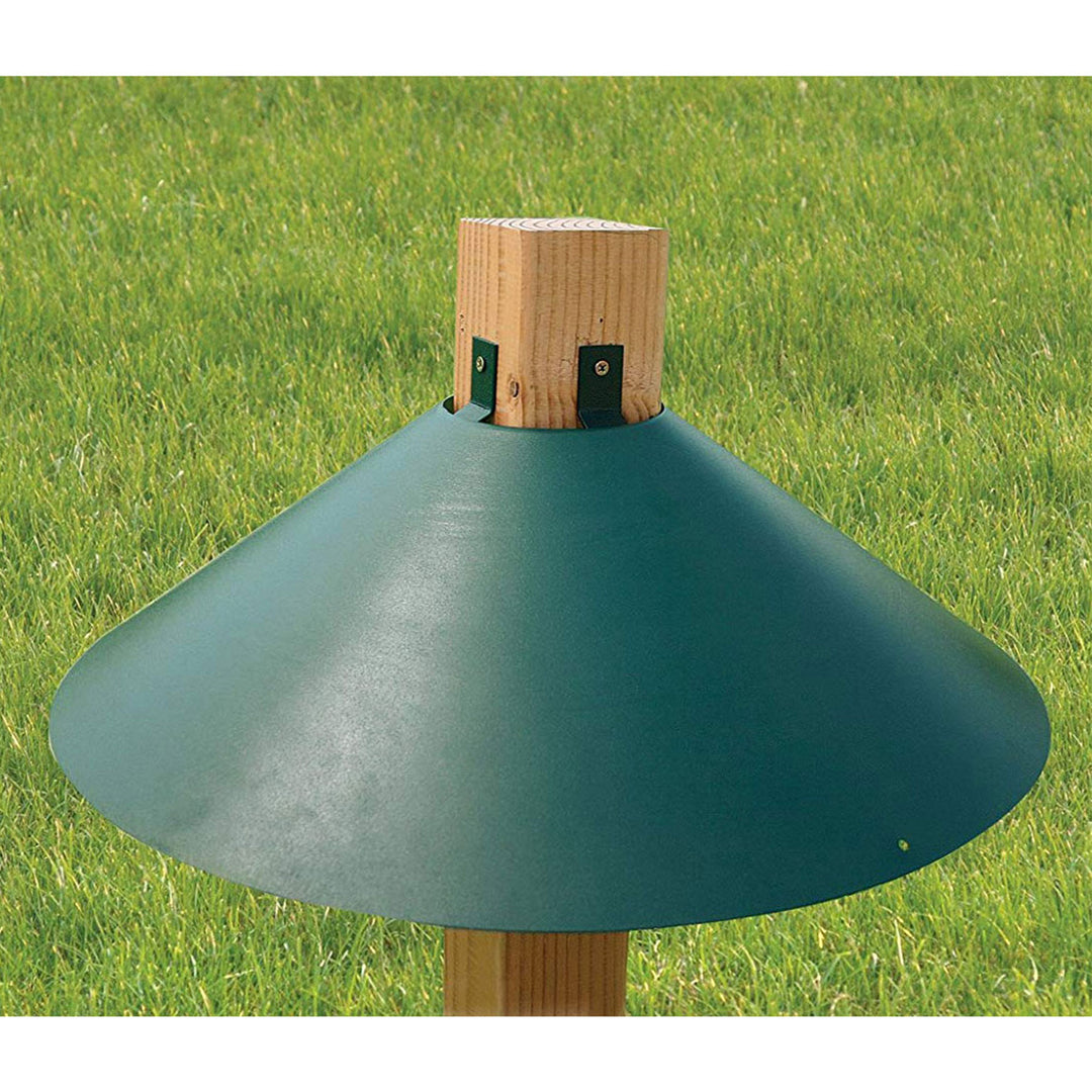 Woodlink Metal Wrap Around Bird Feeder Squirrel Baffle Guard for 4 x 4 Inch Pole