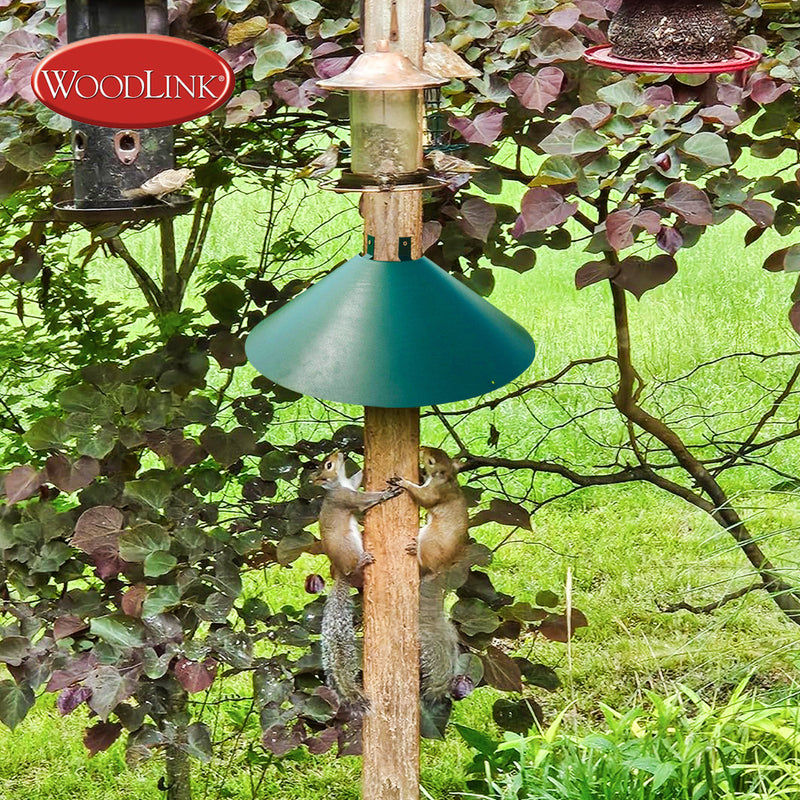 Woodlink Metal Wrap Around Bird Feeder Squirrel Baffle Guard for 4 x 4 Inch Pole