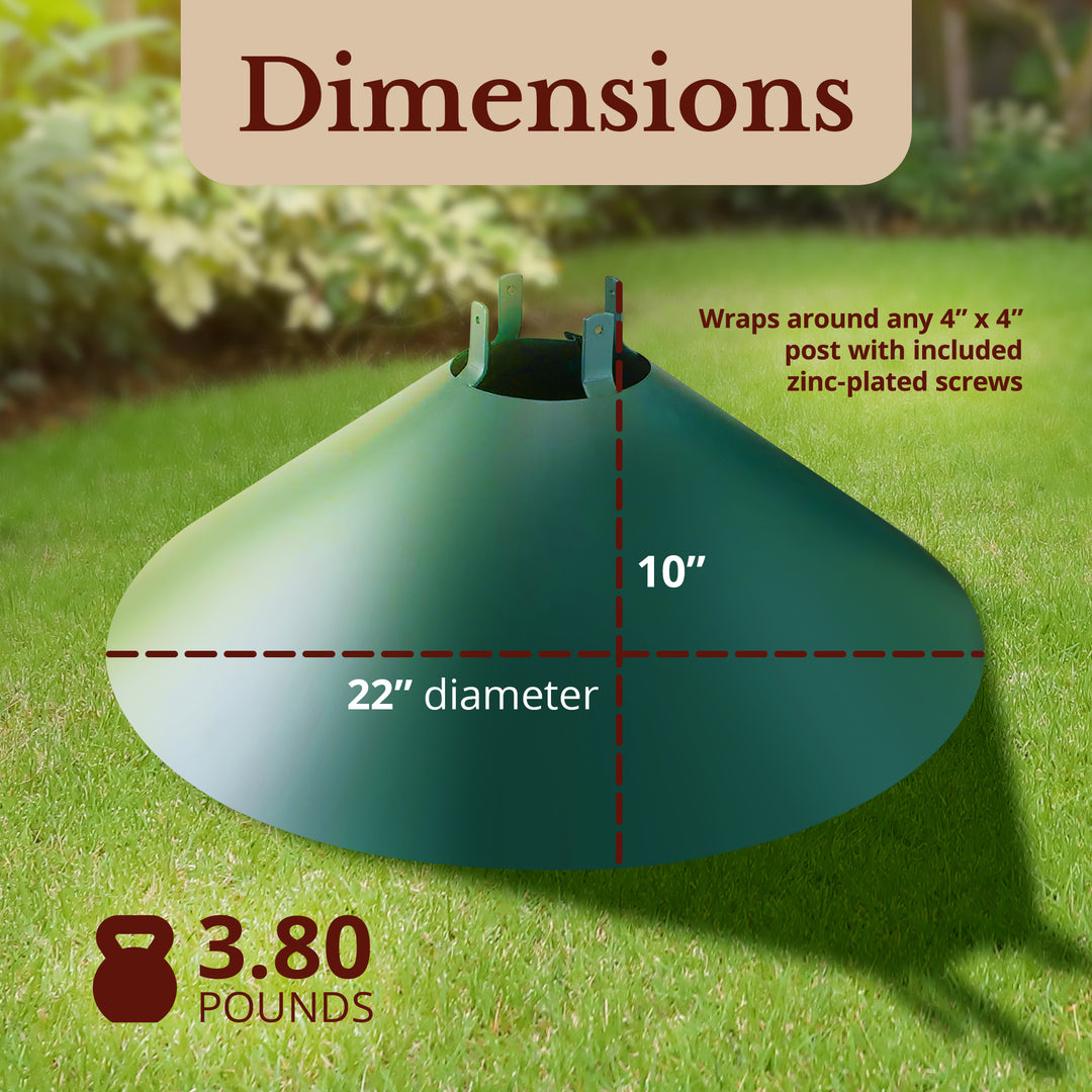 Woodlink Metal Wrap Bird Feeder Squirrel Baffle Guard 4x4 Pole Post (Open Box) - VMInnovations