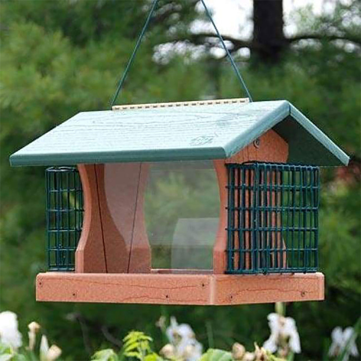Woodlink Going Green 5.5-Pound Seed Hanging Bird Feeder 2 Suet Cages (Open Box)