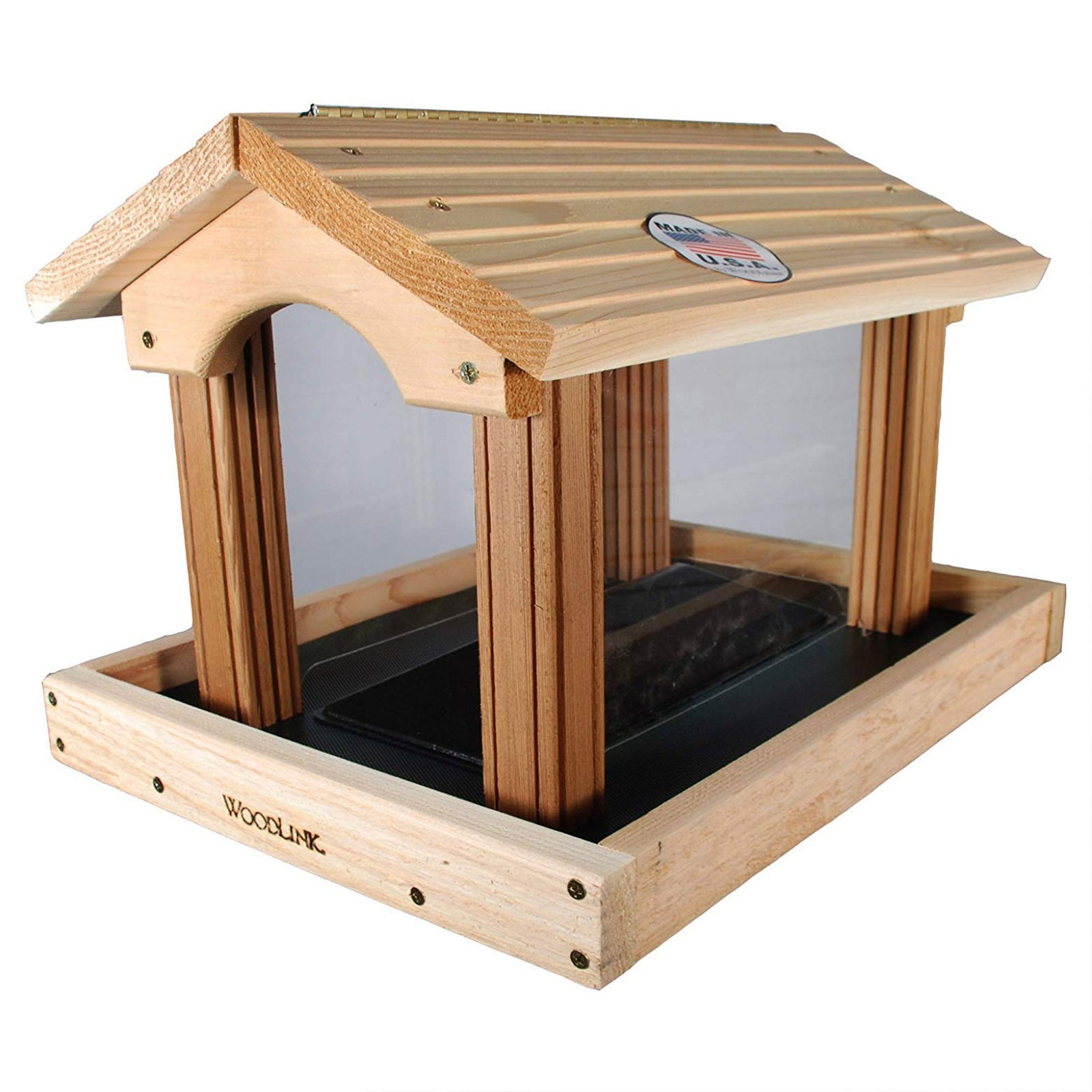 Woodlink PRO4 Premier Large Capacity Ranch Style Red Cedar Wood Bird Feeder - VMInnovations