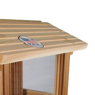 Premier Large Capacity Ranch Style Red Cedar Wood Bird Feeder (Used) - VMInnovations