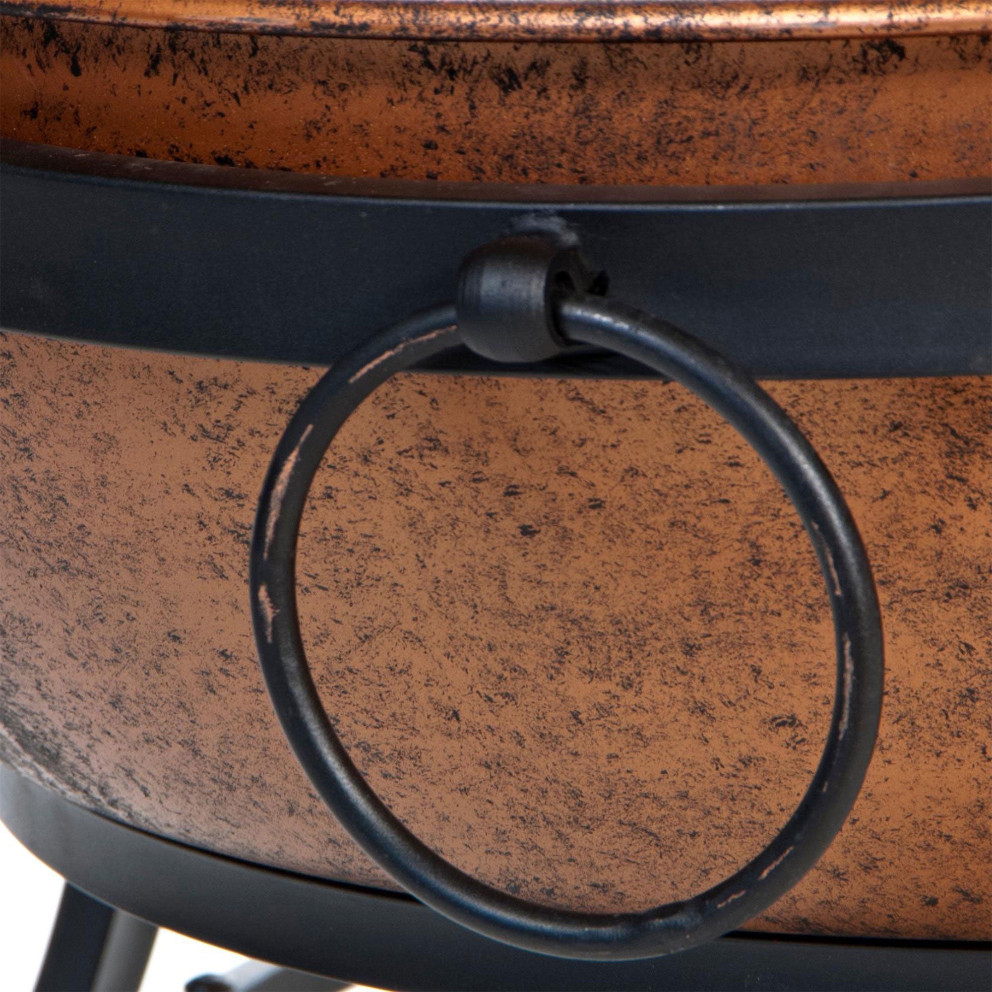 DeckMate Avondale Outdoor Patio Portable Fire Bowl Fire Pit, Copper (Open Box) - VMInnovations