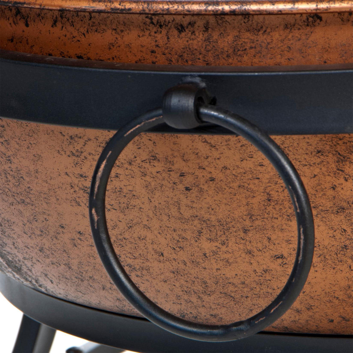 DeckMate Avondale Patio Portable Steel Fire Bowl Fire Pit, Copper (Open Box)