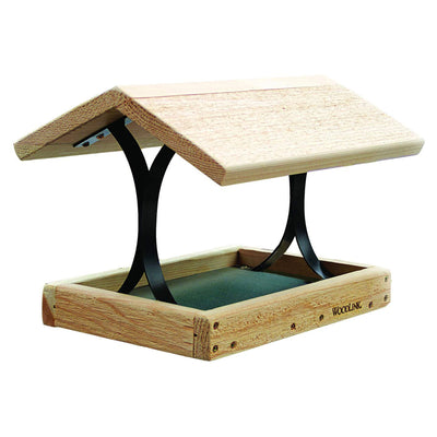 Woodlink Durable Natural Inland Cedar Fly-Thru Bird Mixed Seed Feeder (Open Box) - VMInnovations
