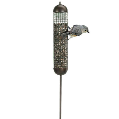 Woodlink 36-Inch Tall Cattail Stake Bird Feeder with Metal Mesh Cage (Open Box)