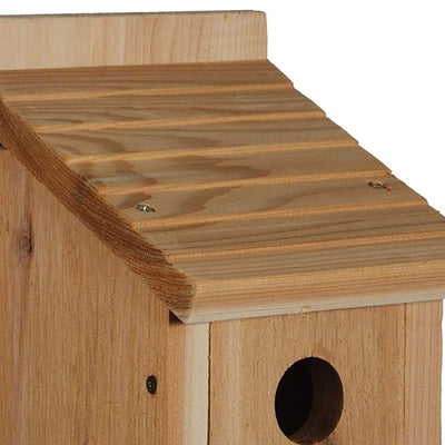 Woodlink 24301 BB1 Wooden Natural Inland Red Cedar Wood Bluebird Bird House Box