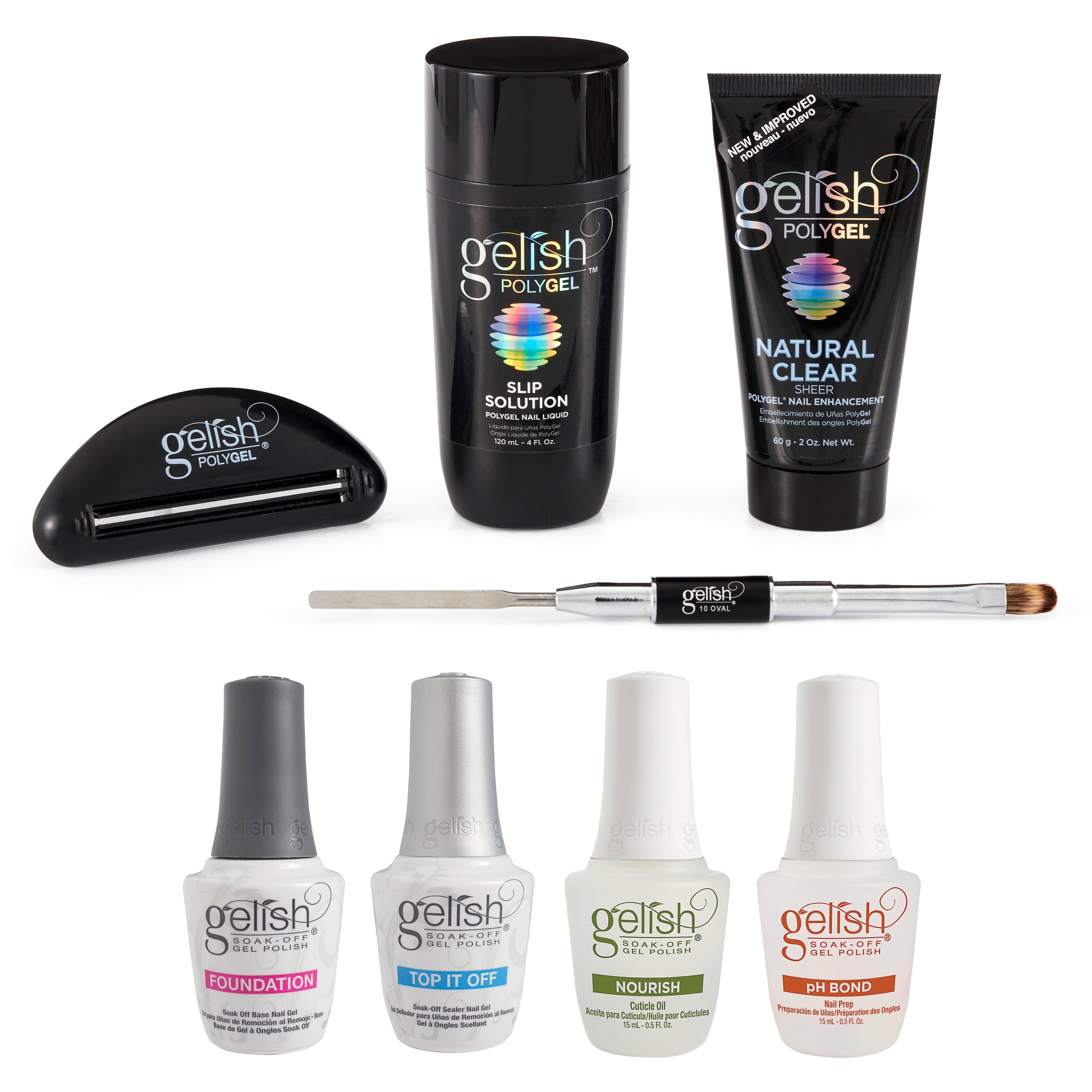 Gelish Professional Salon PolyGel Trial Kit & Fantastic Four Gel Nail Polish Kit - VMInnovations