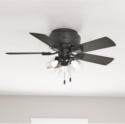 Hunter Fan Company 42 Inch Low Profile Ceiling Fan, Noble Bronze (Open Box)