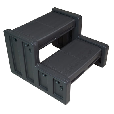 Vinyl Works 22 Inch Junior Resin Multi Purpose Home Spa and Hot Tub Steps, Black - VMInnovations