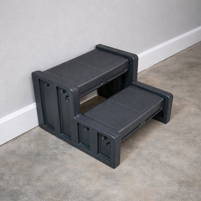 Vinyl Works 22 Inch Junior Resin Multi Purpose Home Spa and Hot Tub Steps, Black - VMInnovations