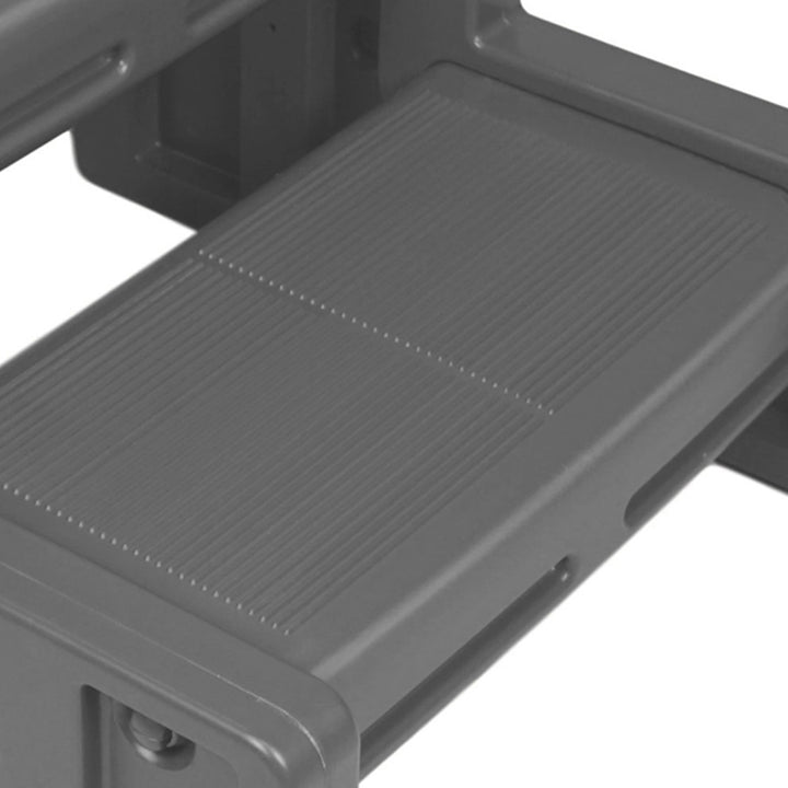 Vinyl Works 22 Inch Junior Resin Multi Purpose Home Spa and Hot Tub Steps, Gray - VMInnovations