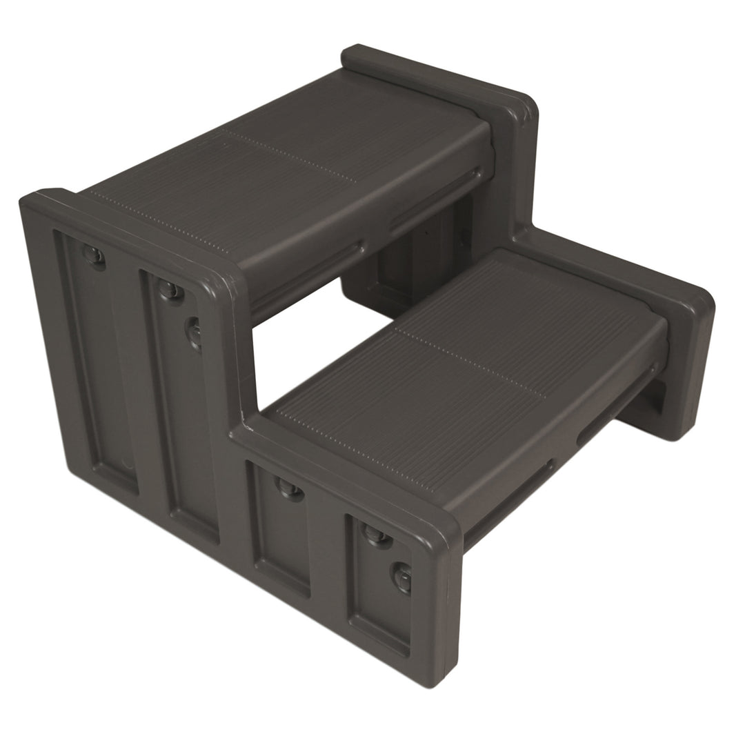 Vinyl Works 22 Inch Junior Resin Multi Purpose Home Spa and Hot Tub Steps, Mocha - VMInnovations