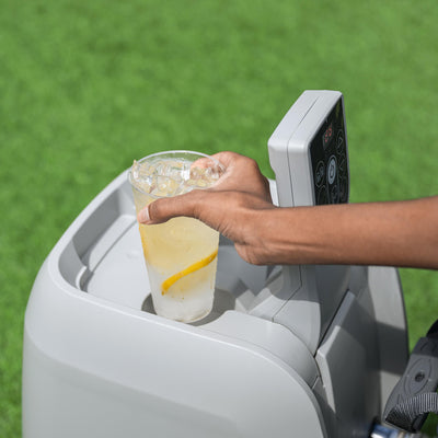 Coleman SaluSpa 4 Person Portable Inflatable Square Hot Tub & 12 Bestway Filters - VMInnovations