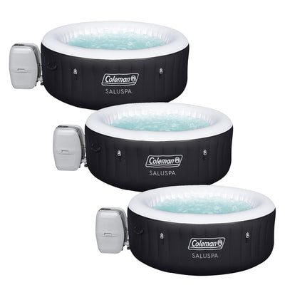 Coleman SaluSpa 60 Air Jet Round 2 to 4 Person Inflatable Hot Tub Spa, (3 Pack)