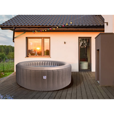 JLeisure Avenli 800 Liter 53 inch 4 Person Inflatable Round Hot Tub Spa, Gray