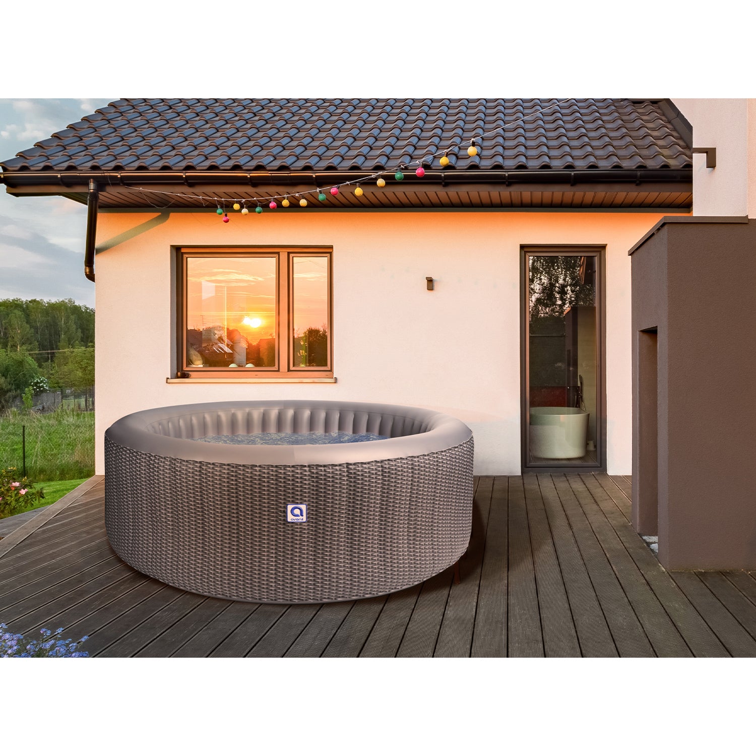 JLeisure Avenli 53" Inflatable Round Spa & 6 Filter Cartridges for ECO Pump - VMInnovations