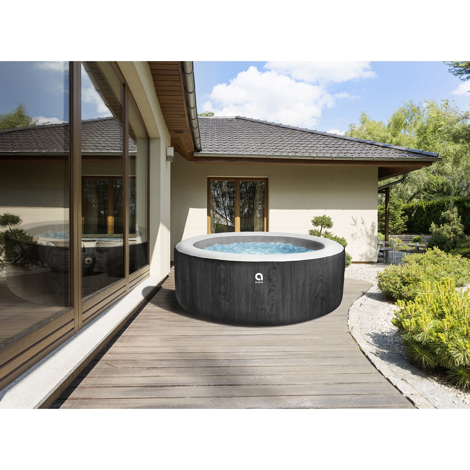 JLeisure Avenli 63" Inflatable Round Spa & 6 Filter Cartridges for ECO Pump - VMInnovations