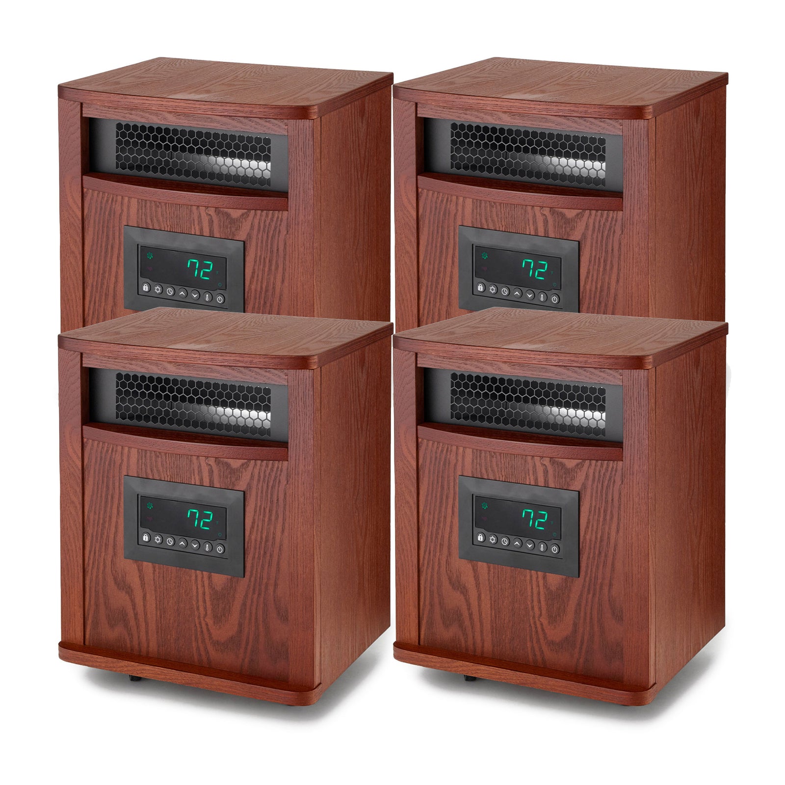 Lifesmart 6 Element 1500W Portable Infrared Quartz Mica Space Heater (4 Pack) - VMInnovations