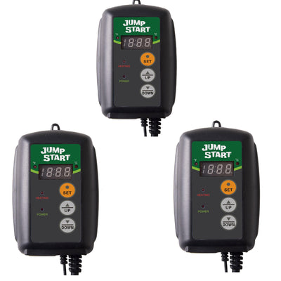 Jump Start MTPRTC Hydroponic Seed Heat Mat Digital Thermostat Controller, 3 Pack