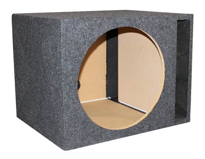 Q-Power 15" Single Empty Vented Ported Car Subwoofer Sub Enclosure (Open Box)