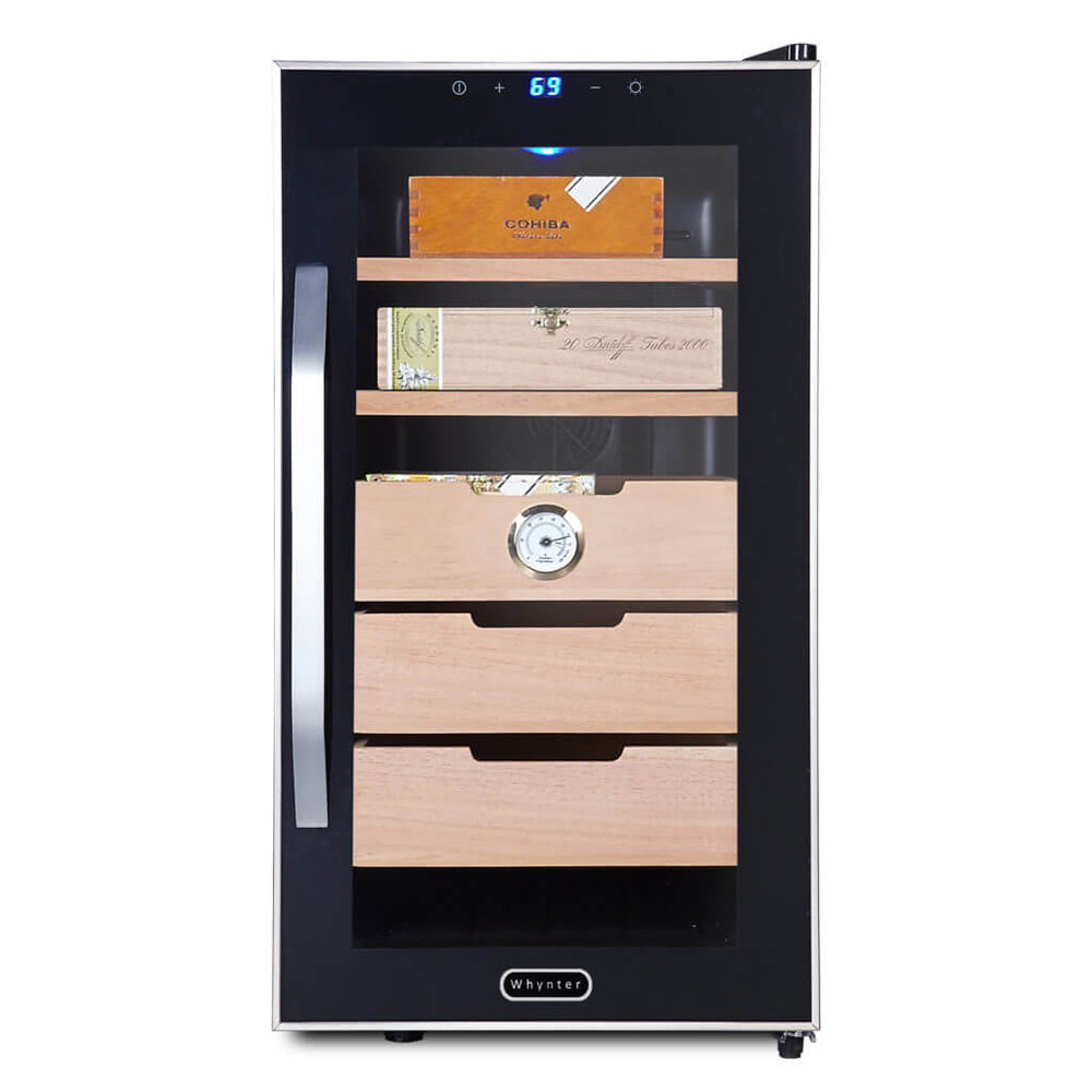 Whynter Elite Touch Control Stainless 1.8 cu.ft. Cigar Humidor, Black (Used)