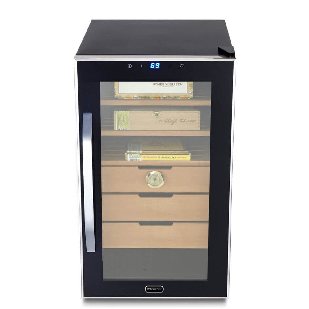 Whynter Elite Touch Control Stainless 1.8 cu.ft. Cigar Humidor, Black (Used)