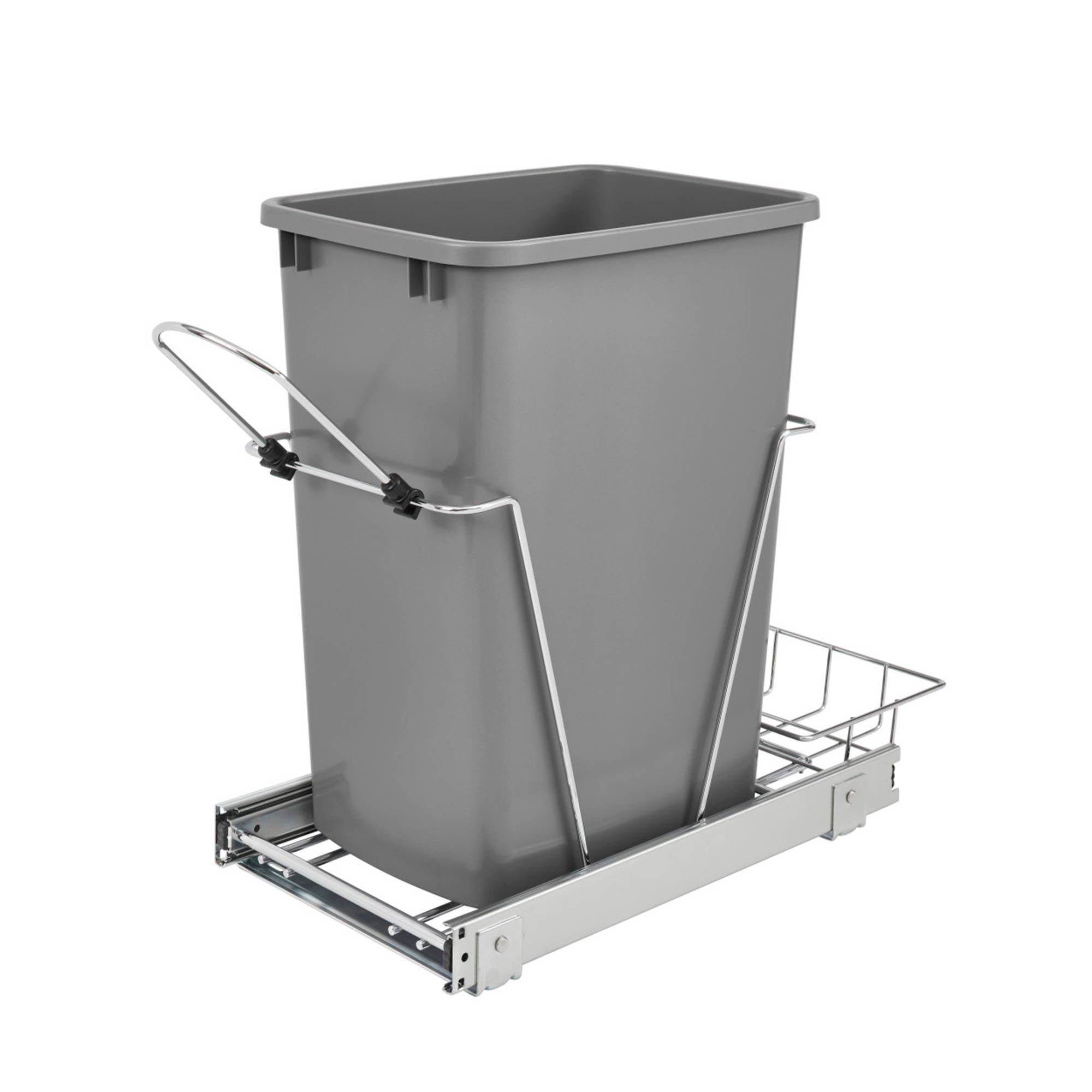 Rev A Shelf Single 35 Qt Sliding PullOut Waste Container, RV-12KD-17C S (2 Pack)